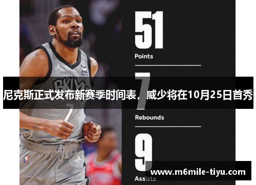 尼克斯正式发布新赛季时间表，威少将在10月25日首秀